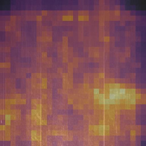 PatchCore anomaly heatmap (p99 score 0.218)